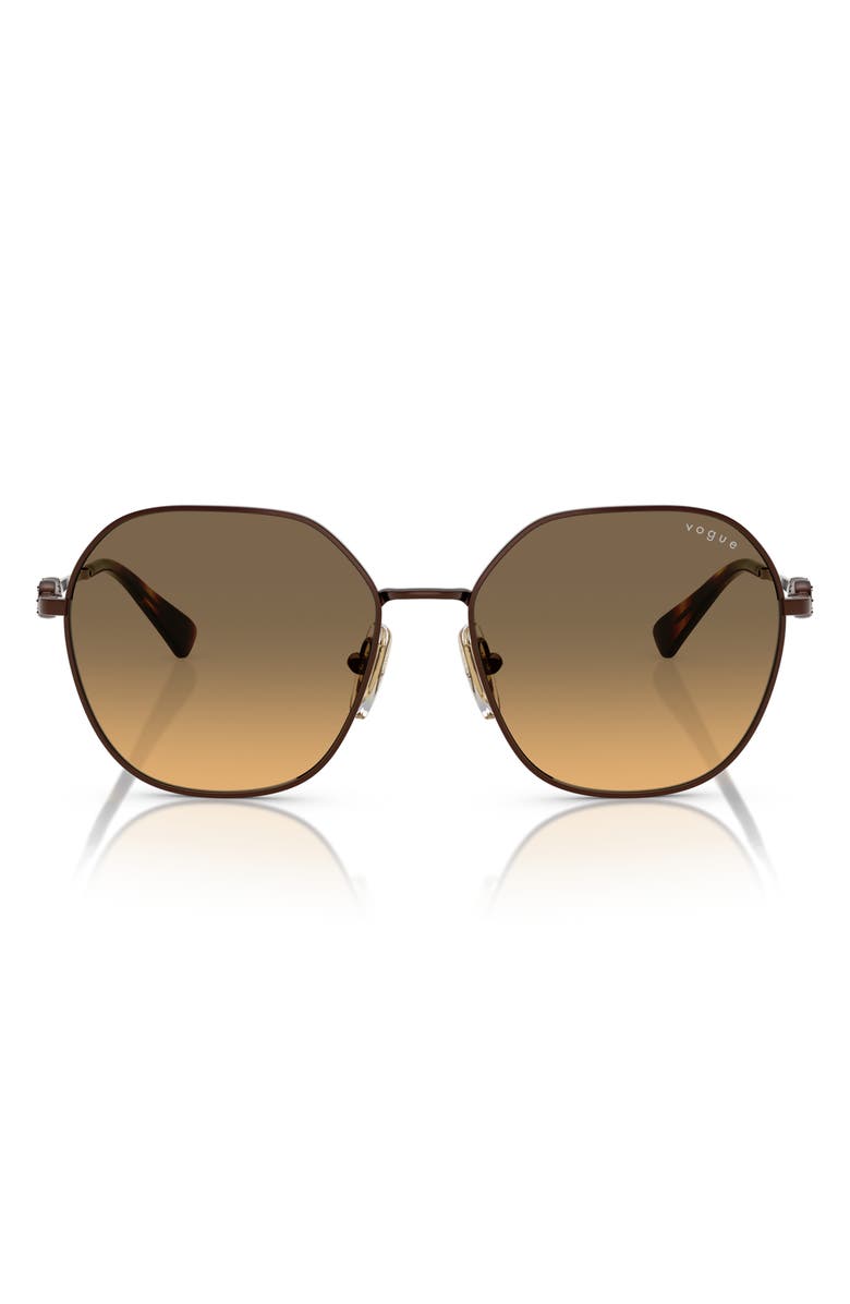 VOGUE 55mm Gradient Irregular Sunglasses, Main, color, Copper