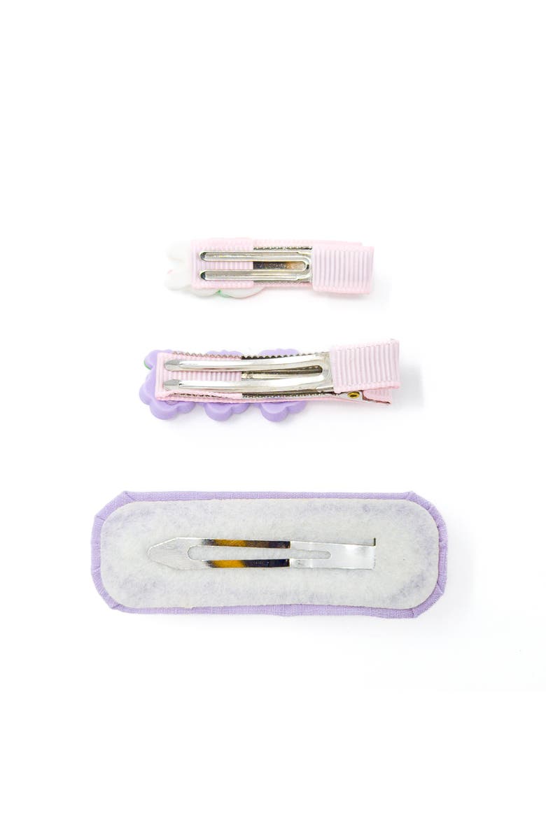 Puttisu 3pc Hair Clip Set - Bunny Garden Trio, Alternate, color, Lilac Bunny Bloom (Purple)