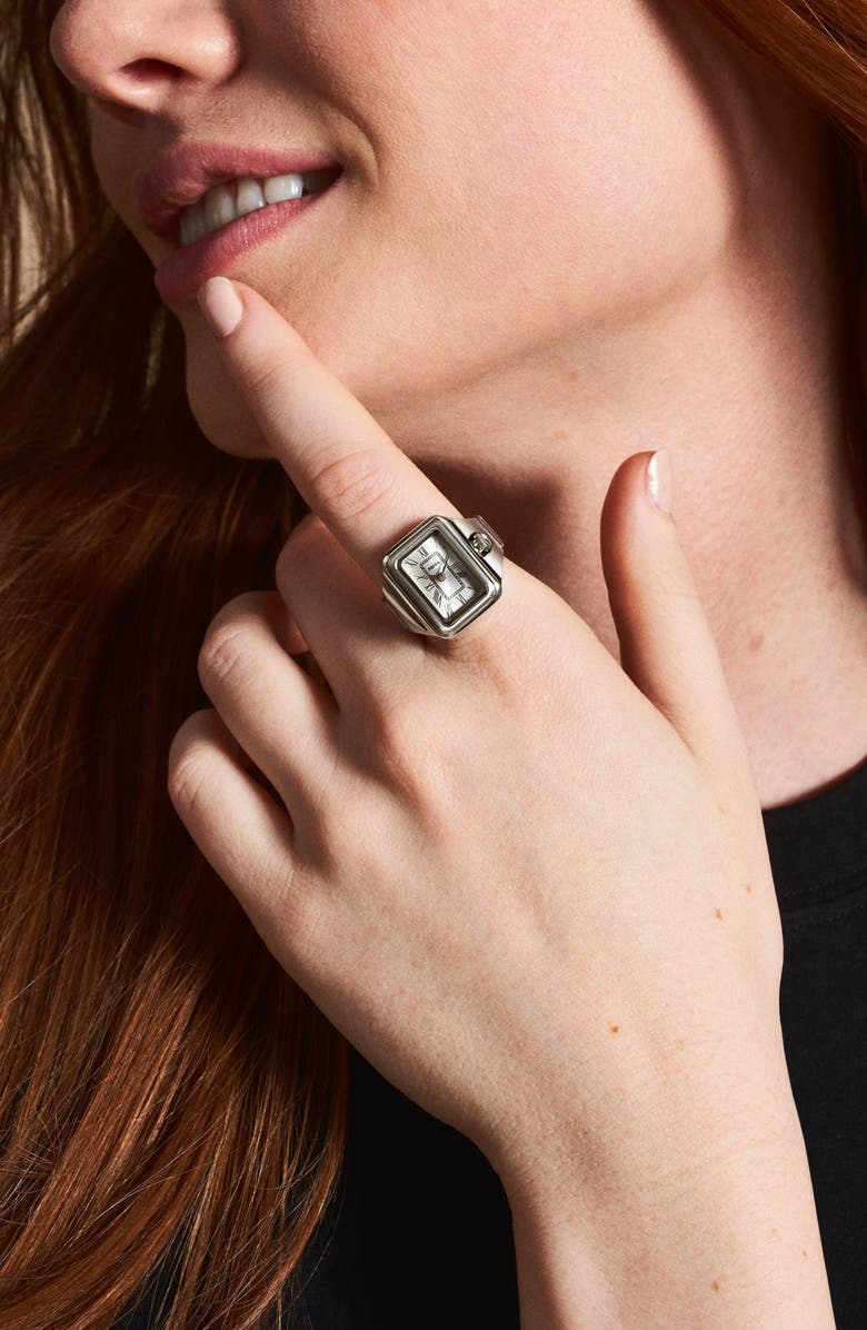 Fossil Raquel Watch Ring, 14mm, Alternate, color, Silver