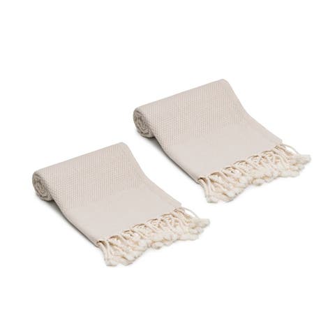 Whisper Weight Turkish Cotton Hand Towels - Set of 2
