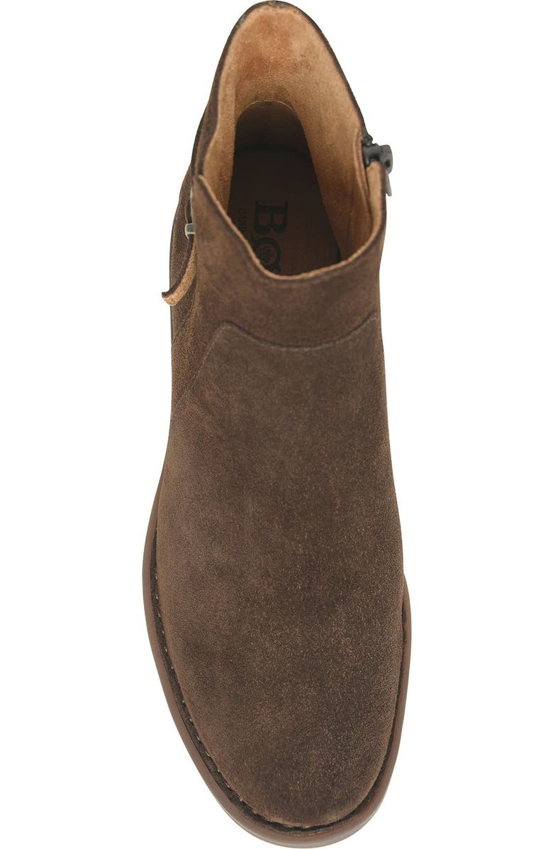 Børn Carney Side Zip Bootie, Alternate, color, Chocolate Suede