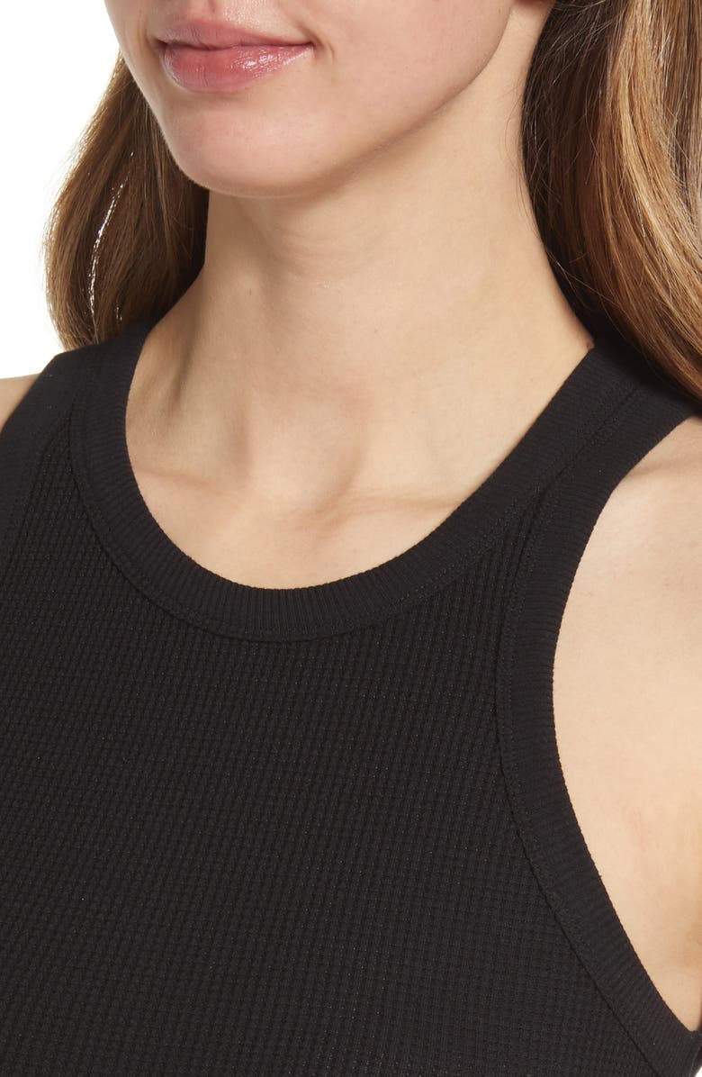 Good American '90s Thermal Racerback Tank, Alternate, color, 