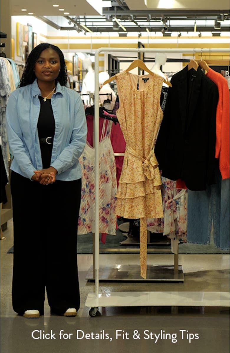 Floral Sleeveless Tiered Dress, sales video thumbnail