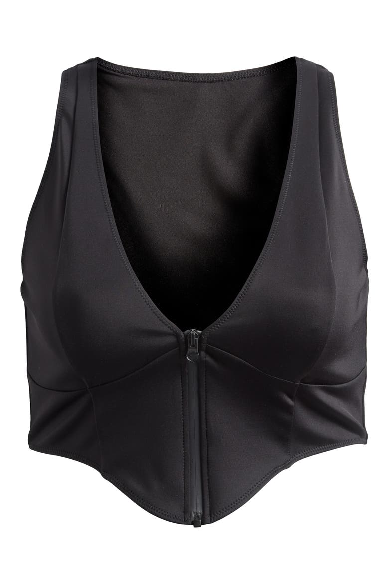 Compression Zip-Up Support Top, Alternate, color, BLACK001