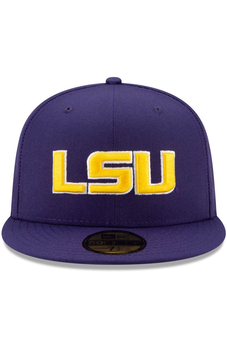 New Era Men's New Era Purple LSU Tigers Basic 59FIFTY Team Fitted Hat, Alternate, color, 