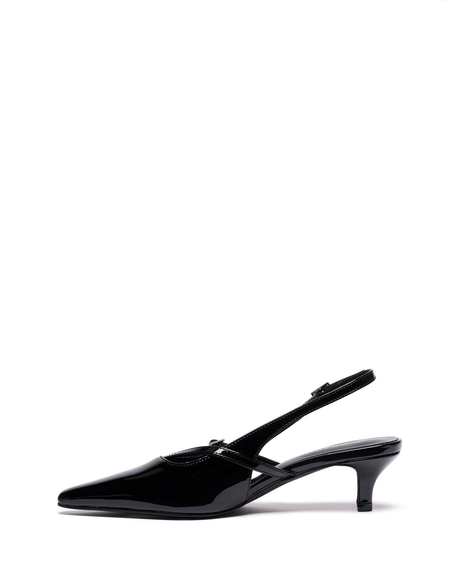 Therapy Australia Irving Slingback Pointed Toe Heel, Alternate, color, Black Patent Pu