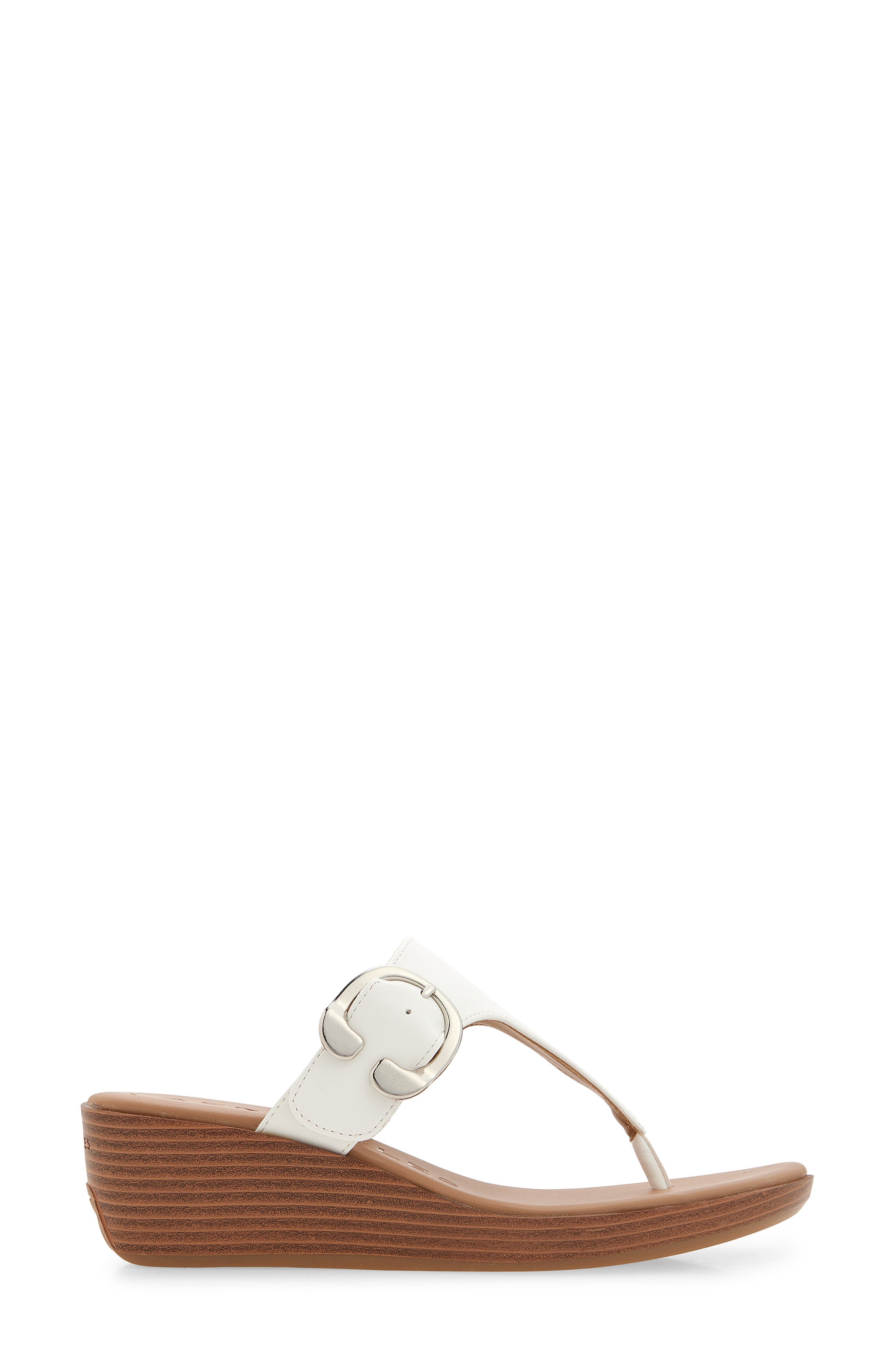 Aerosoles Izola Wedge Flip Flop, Alternate, color, Bright White Pu