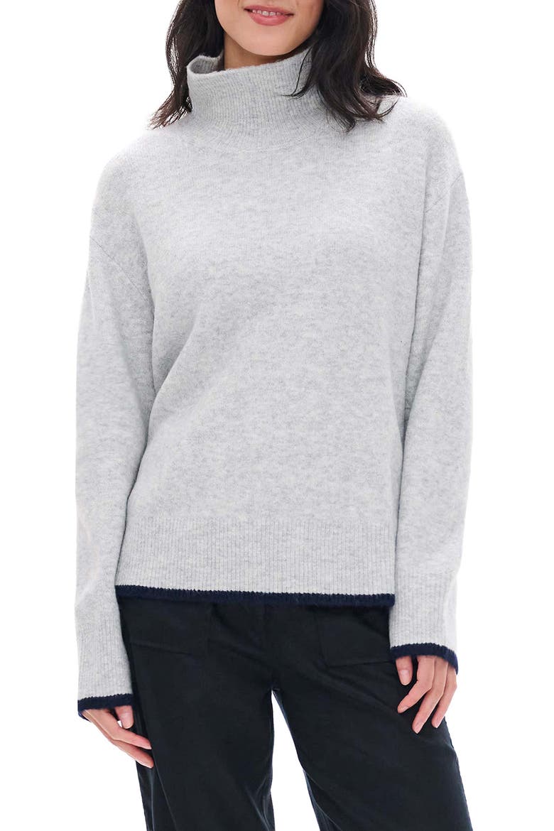 Cozy Mock Neck Sweater, Main, color, ATHLETIC GREY MELANGE