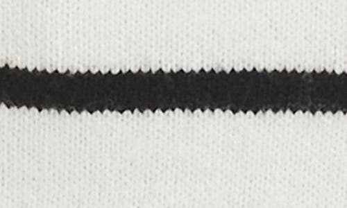 Karen Kane Stripe Lace-up Sweater In White