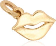 The Lovery Fine Jewelry Mini Gold Lip Charm