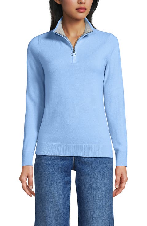 Cashmere Quarter Zip Sweater