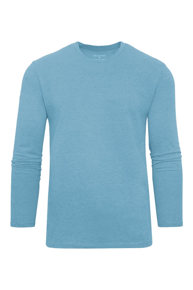 Classic Long Sleeve Crewneck T-Shirt, Alternate, color, HEATHER VOYAGER