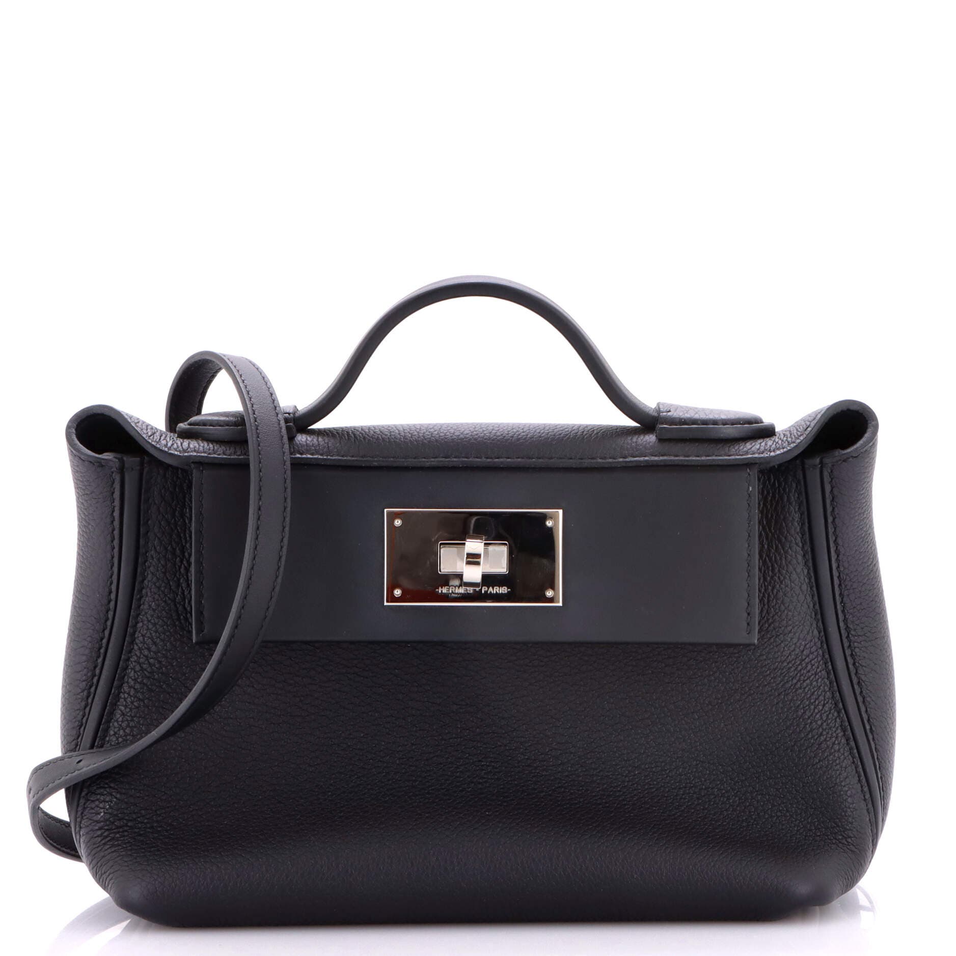 Pre-Owned Hermes 24/24 Bag Togo with Swift 21, Main, color, Noir