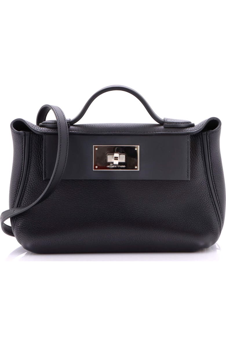 Pre-Owned Hermes 24/24 Bag Togo with Swift 21, Main, color, Noir