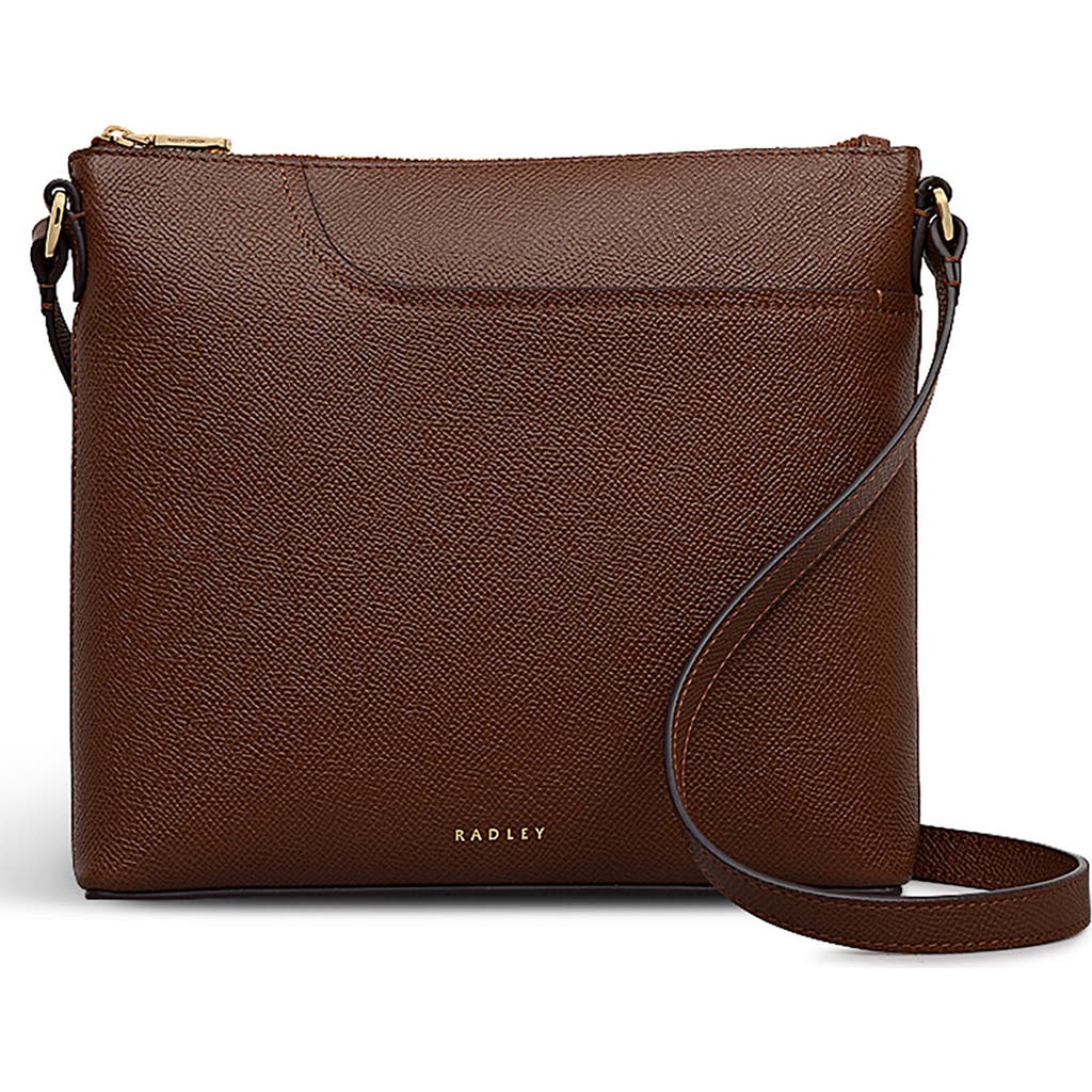 Radley Pockets Textured Small Top Zip Crossbody Bag in Chocolate at Nordstrom Rack