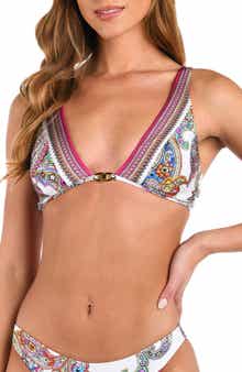 L'AGENCE Lexie Bright Paisley Bikini Top