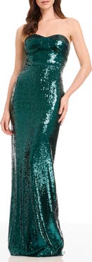 Dress the Population Vada Sequin Strapless Gown