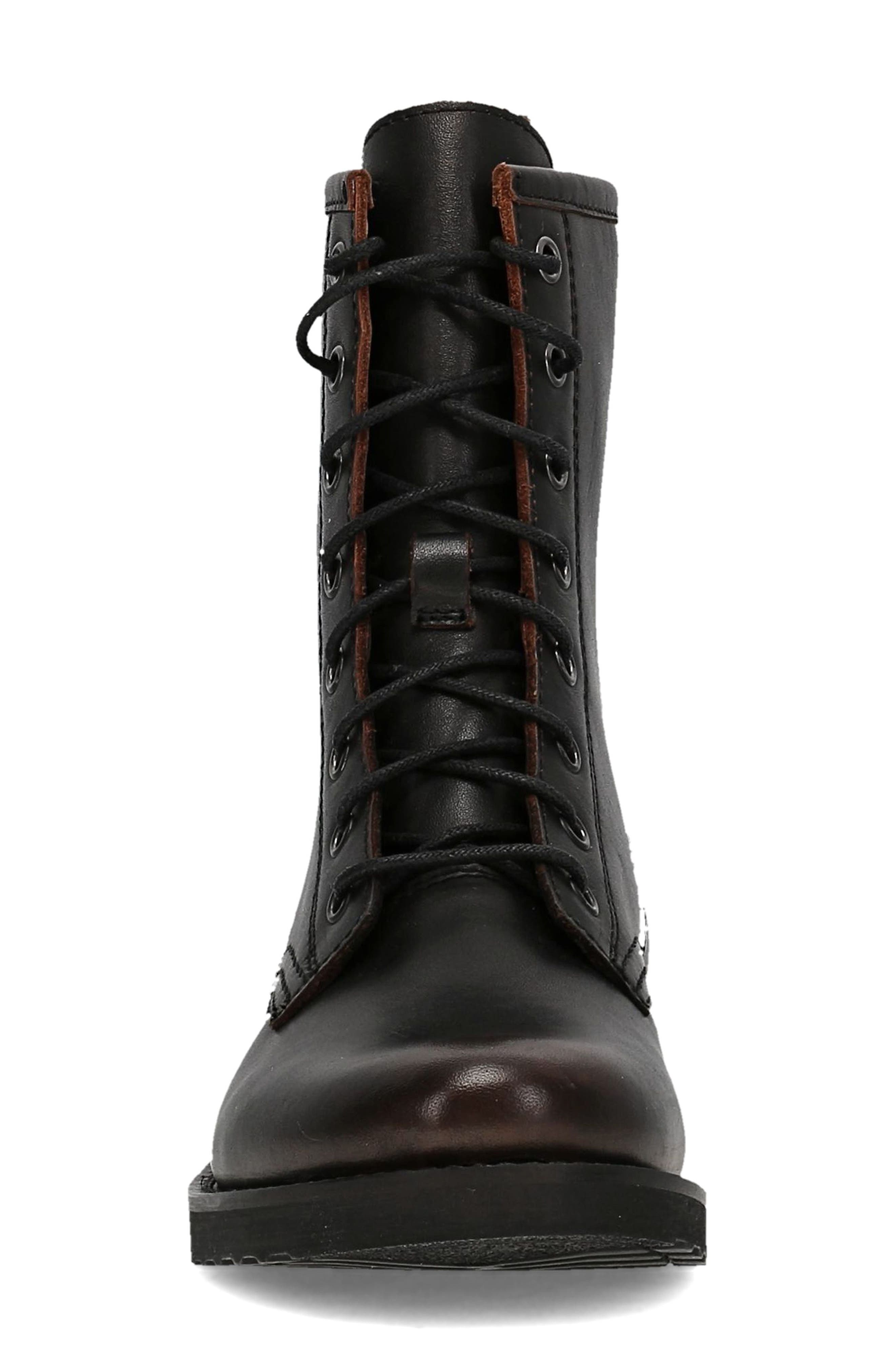 Veronica Flex Combat Boot, Alternate, color, ANTIQUE BROWN