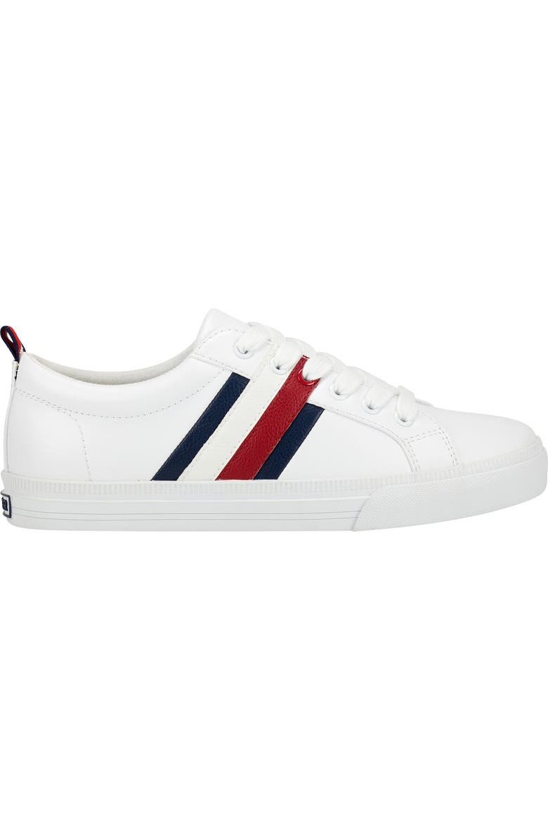 Tommy Hilfiger Low Top Sneaker, Alternate, color, White Multi Faux Leather