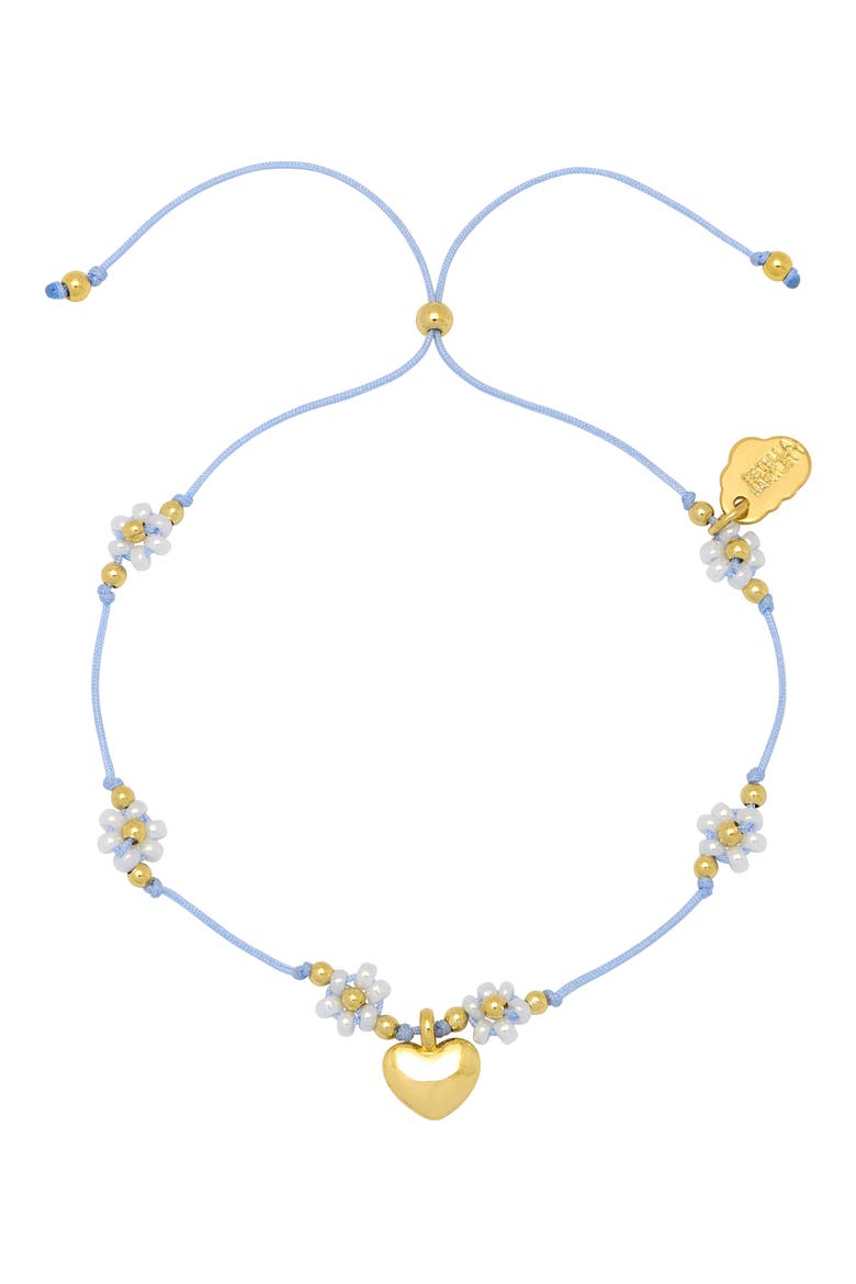 Louise Heart & Flower Beaded Slide Bracelet, Alternate, color, GOLD