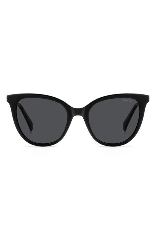 Polaroid 52mm Polarized Cat Eye Sunglasses in Black/Grey Polar  product
