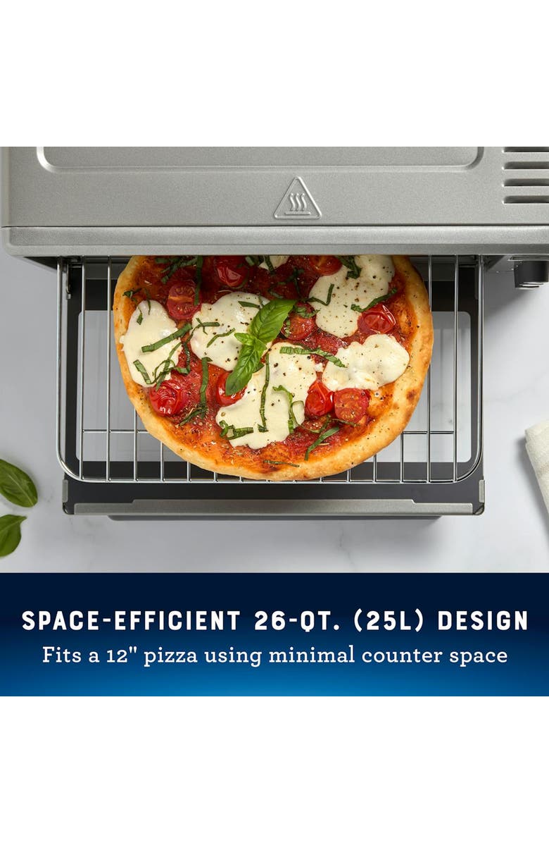 OSTER 10 Function Digital Display Air Fryer and Countertop Toaster Oven, Alternate, color, Silver