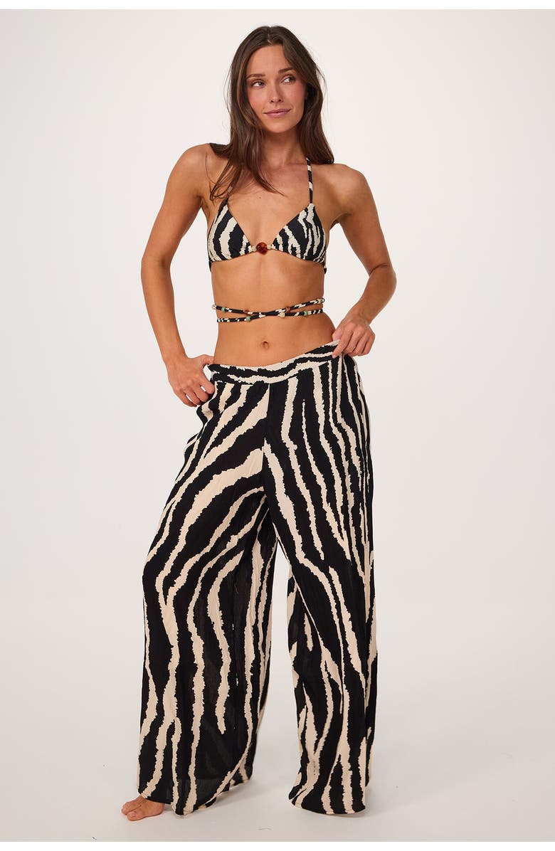 Villa Fresca Serena Cover-up Pant, Alternate, color, Zebra
