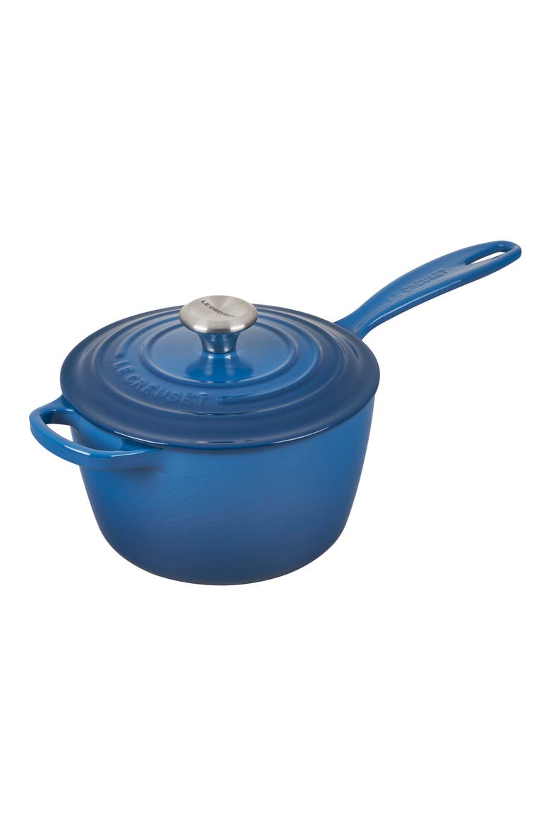 Signature 2.25-Quart Enameled Cast Iron Saucepan, Alternate, color, MARSEILLE