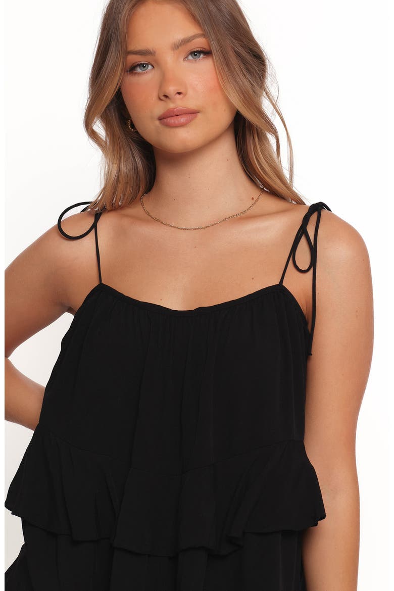 Mylo Tiered Minidress, Alternate, color, BLACK