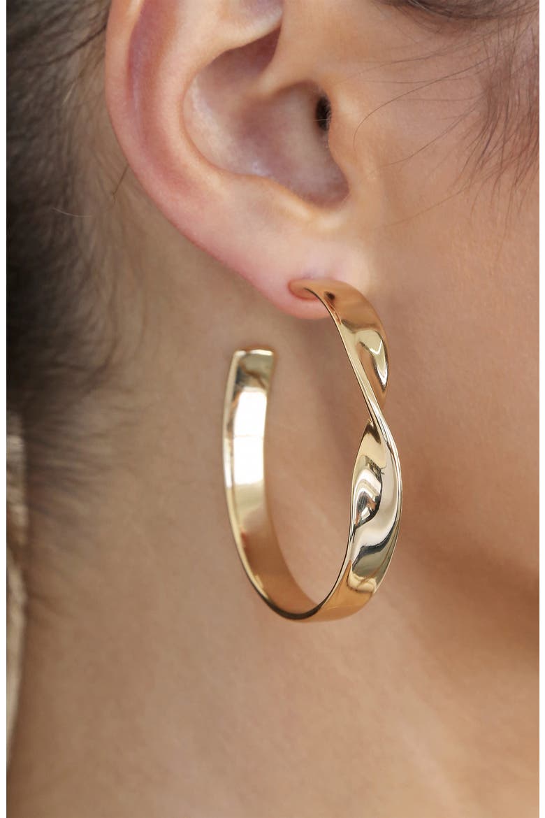 Heirloom Medium Hoop Earrings, Alternate, color, GOLD