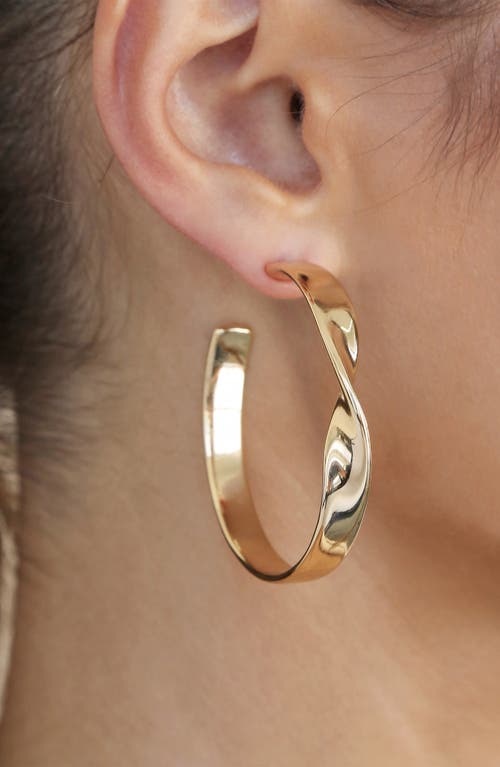 Ettika Heirloom Twist Medium Hoops Earrings In Gold