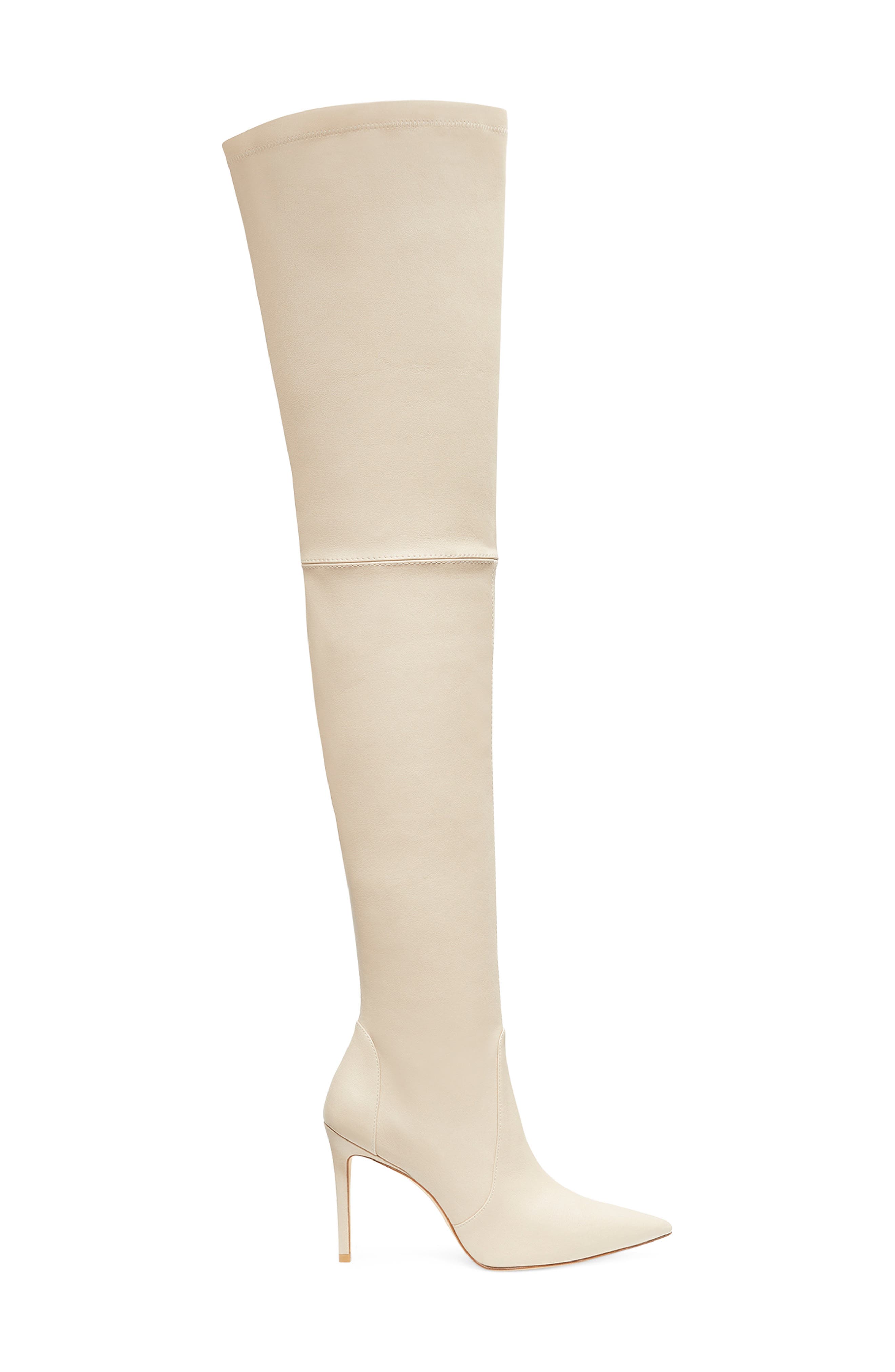 Stuart Weitzman Ultrastuart 100 Stretch Pointed Toe Over the Knee Boot, Alternate, color, Dune