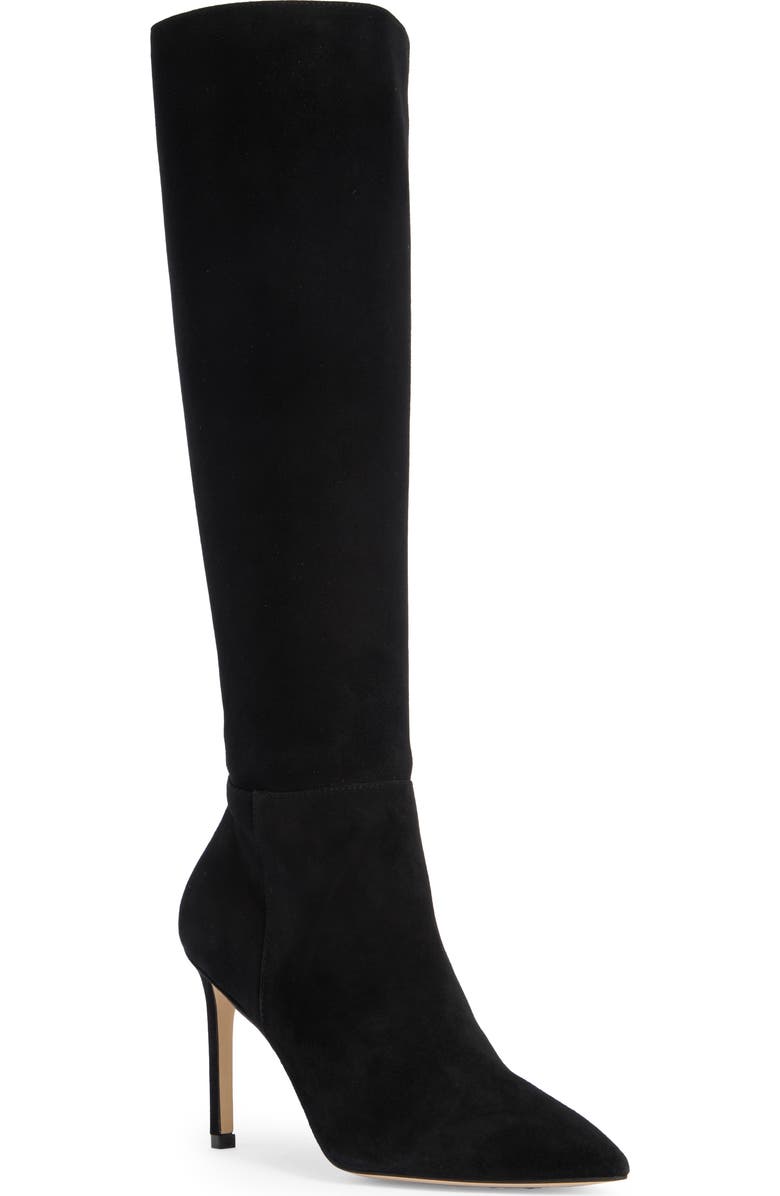 Stuart Weitzman Avenue Stiletto Boot, Main, color, Black