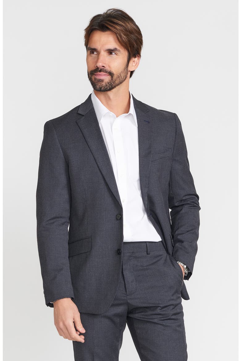 Hoxton Check Notch Lapel Suit, Alternate, color, GREY