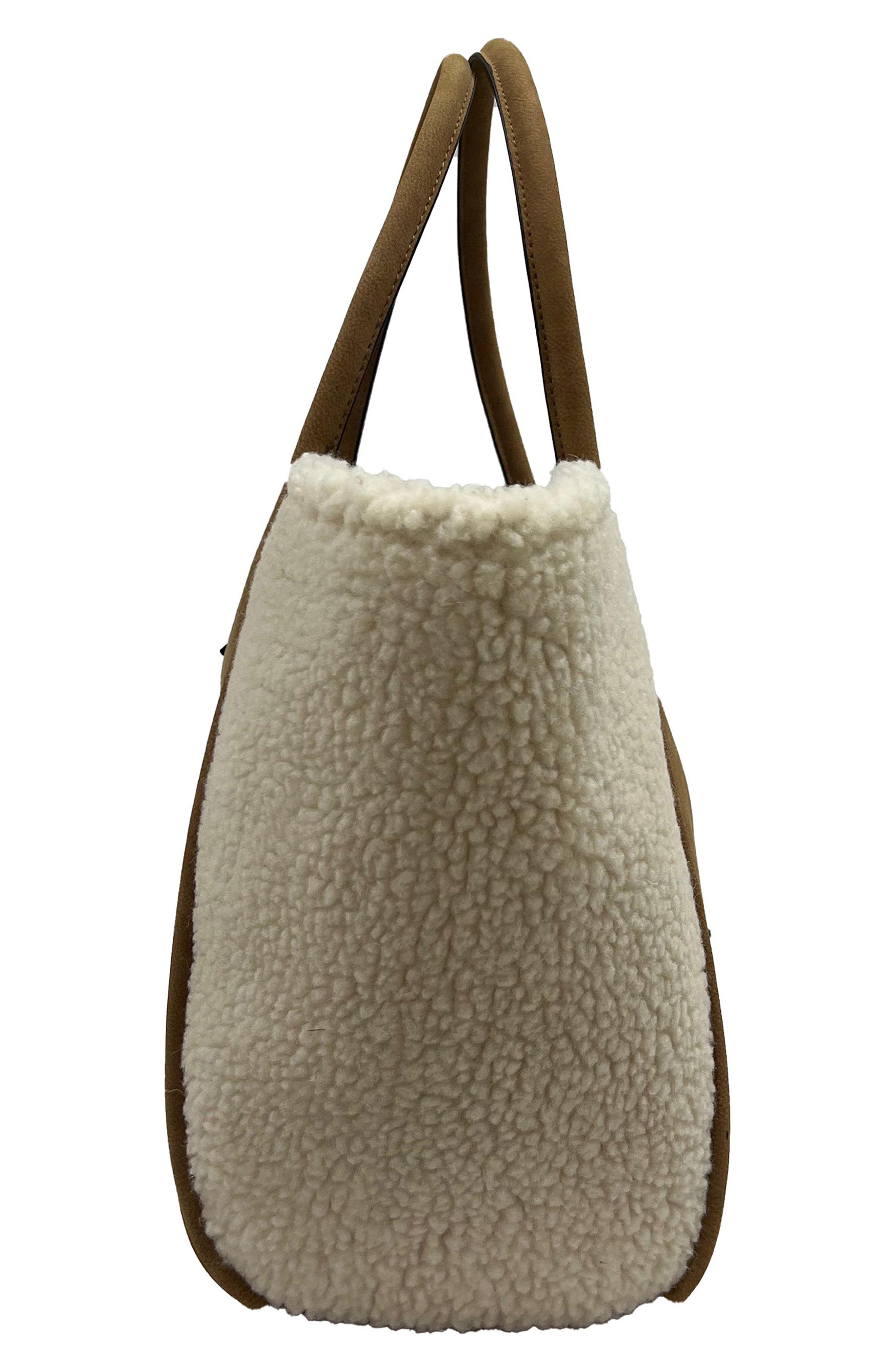 Jelavu Faux Suede & Faux Shearling Tote, Alternate, color, 