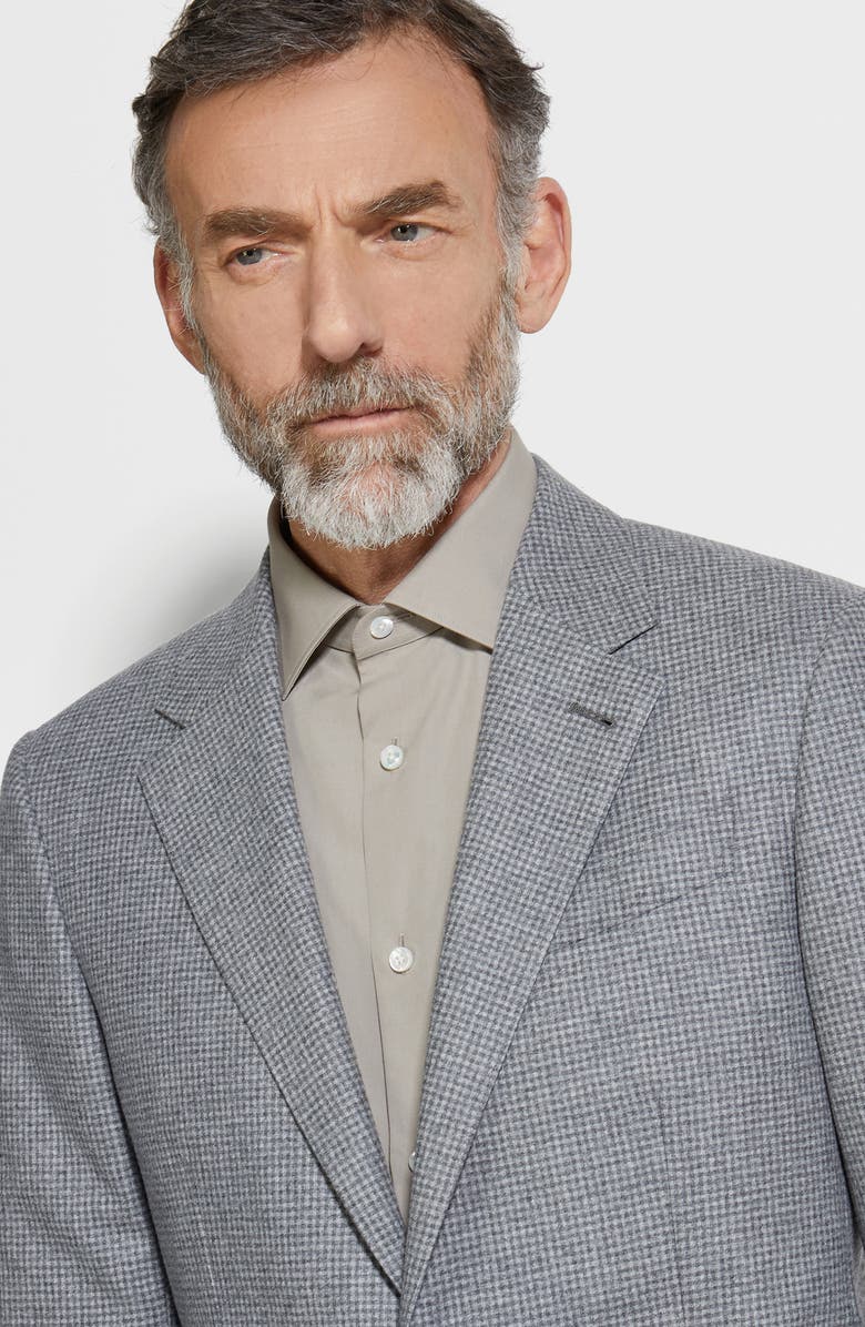 ZEGNA 15Milmil15 Brushed Mini Houndstooth Wool Blend Suit, Alternate, color, 