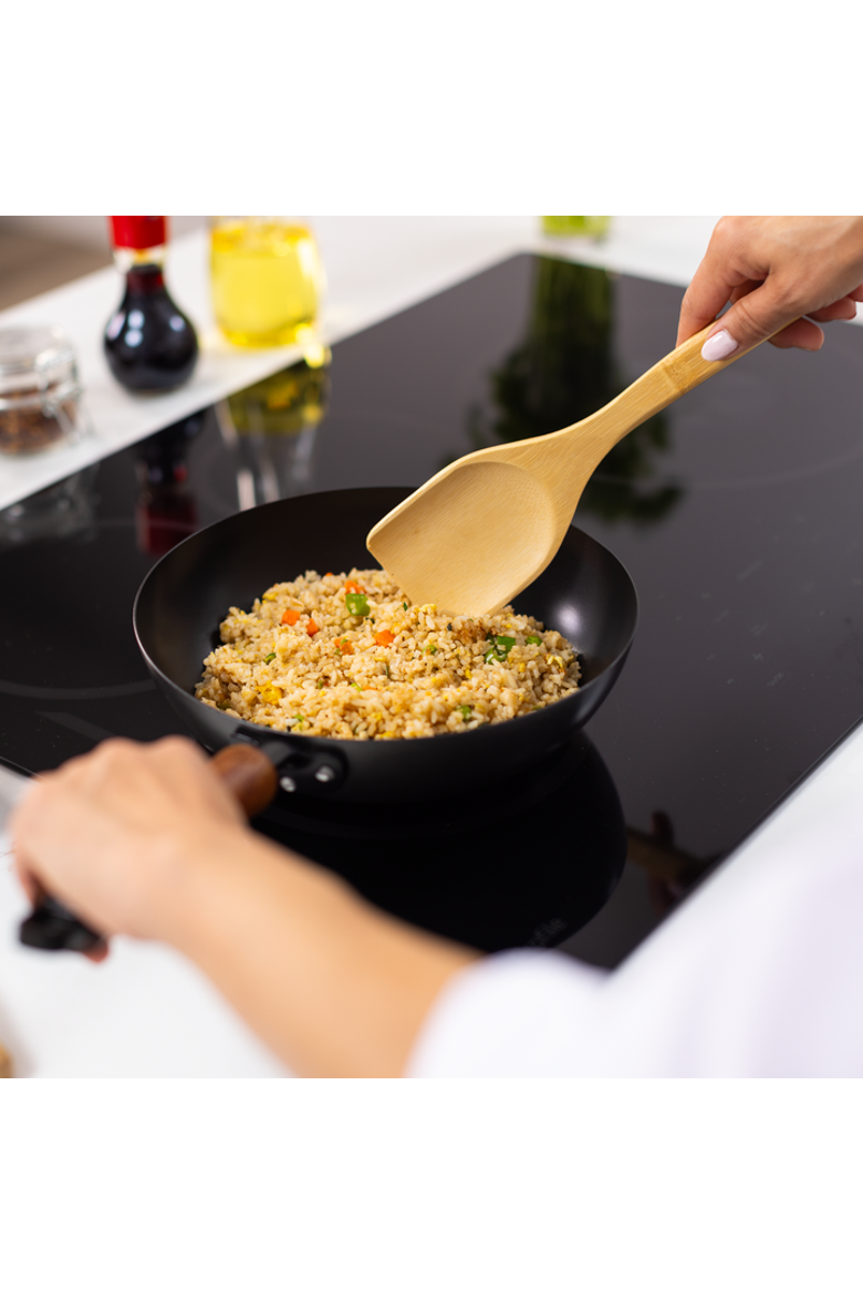 Carbon Steel Ceramic Nonstick Stir Fry Pan, Alternate, color, Black