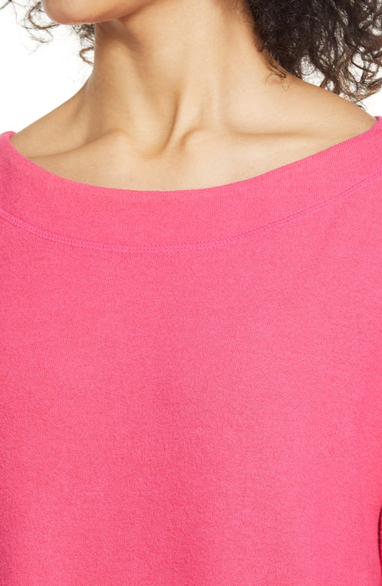 GIBSONLOOK Bateau Neck Fleece Top, Alternate, color,