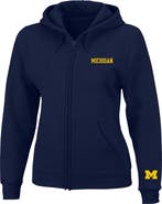 PROFILE Women's Profile Navy Michigan Wolverines Plus Size Full-Zip Hooded Jacket