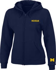 PROFILE Women's Profile Navy Michigan Wolverines Plus Size Full-Zip Hooded Jacket