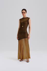 Malina Patricia Short Sleeve Knitted Maxi Dress