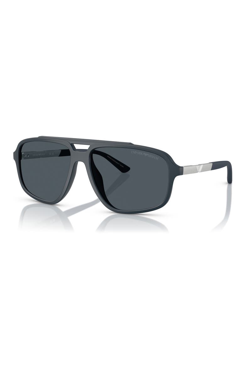 59mm Pilot Sunglasses, Alternate, color, DARK BLUE / DARK BLUE
