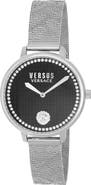 VERSUS Versace La Villette Crystal Mesh Strap Watch, 36mm