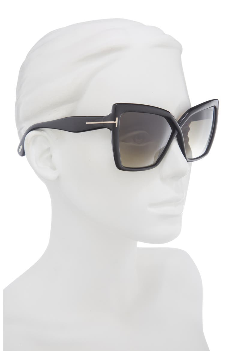 Giulio 59mm Square Sunglasses, Alternate, color, SHINY BLACK / ROVIEX