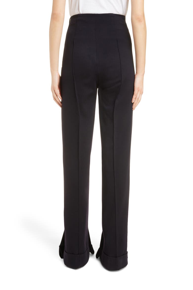 Wide Leg Wool Blend Pants, Alternate, color, NAVY