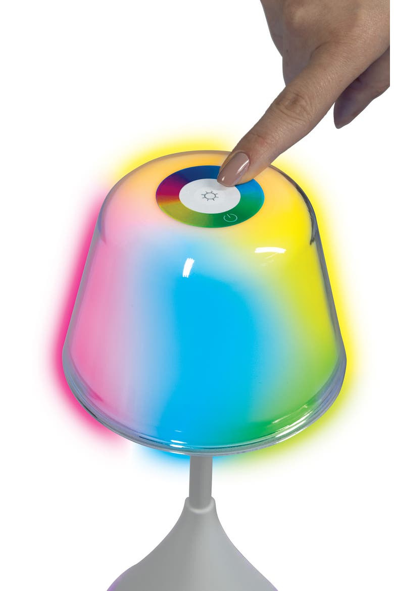 LED Glitter Table Lamp, Alternate, color, WHITE
