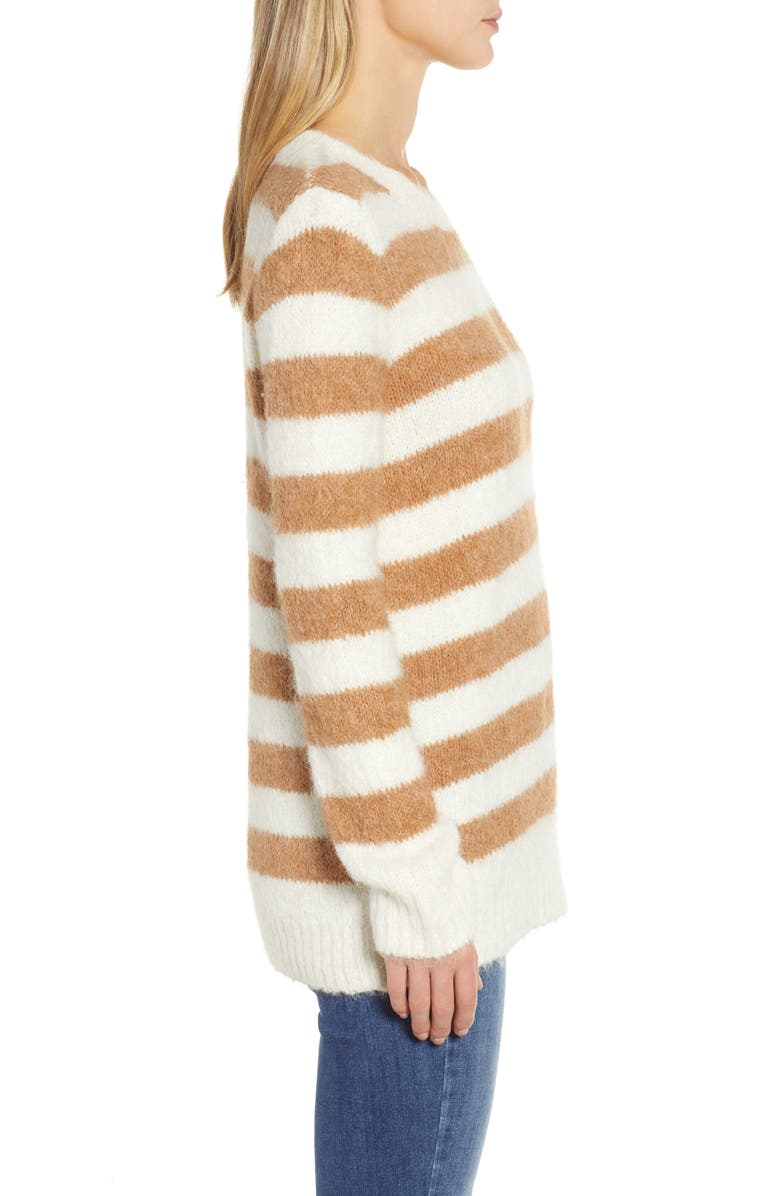Lou & Grey Stripe Plushfuzz Tunic Sweater, Alternate, color,