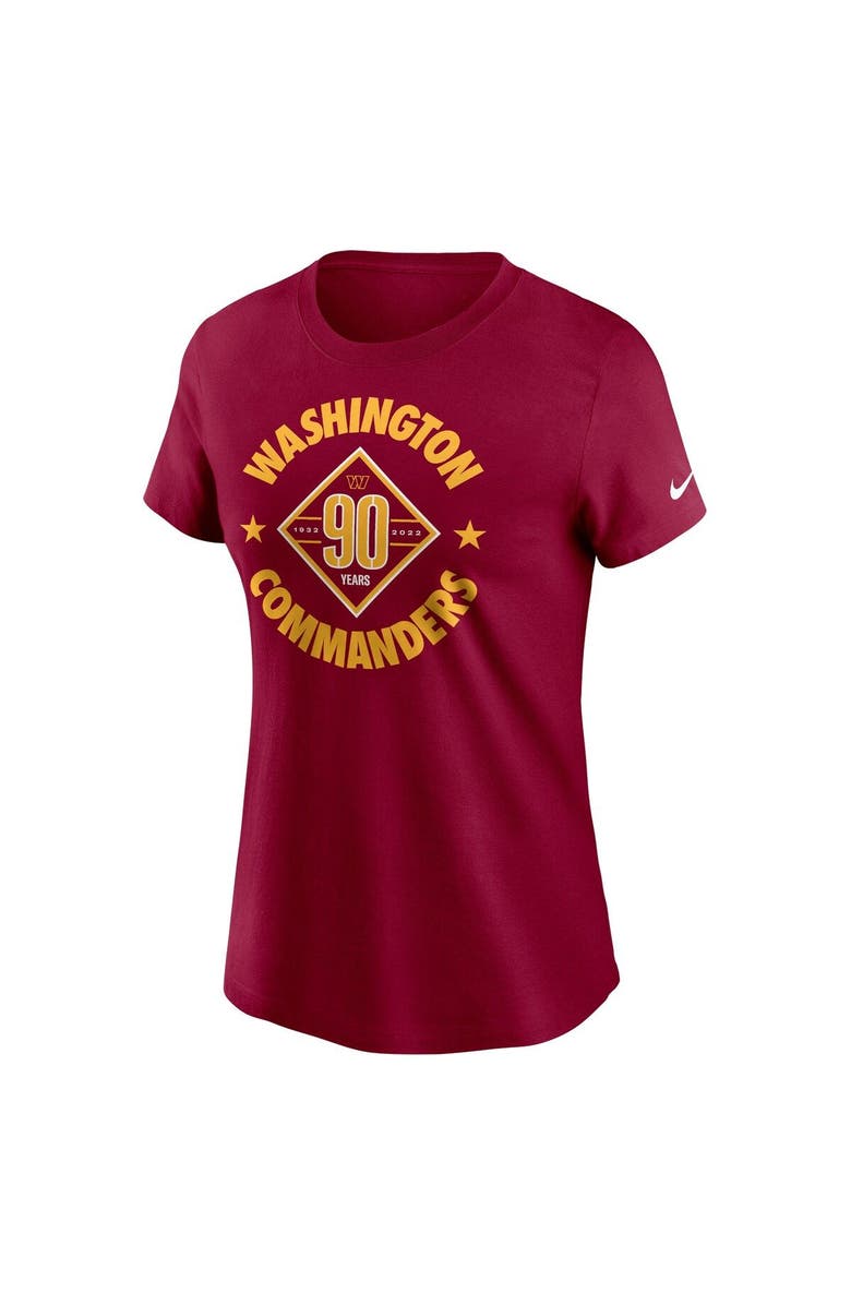 Nike Women's Nike Burgundy Washington Commanders 90th Anniversary T-Shirt, Alternate, color, Burgundy