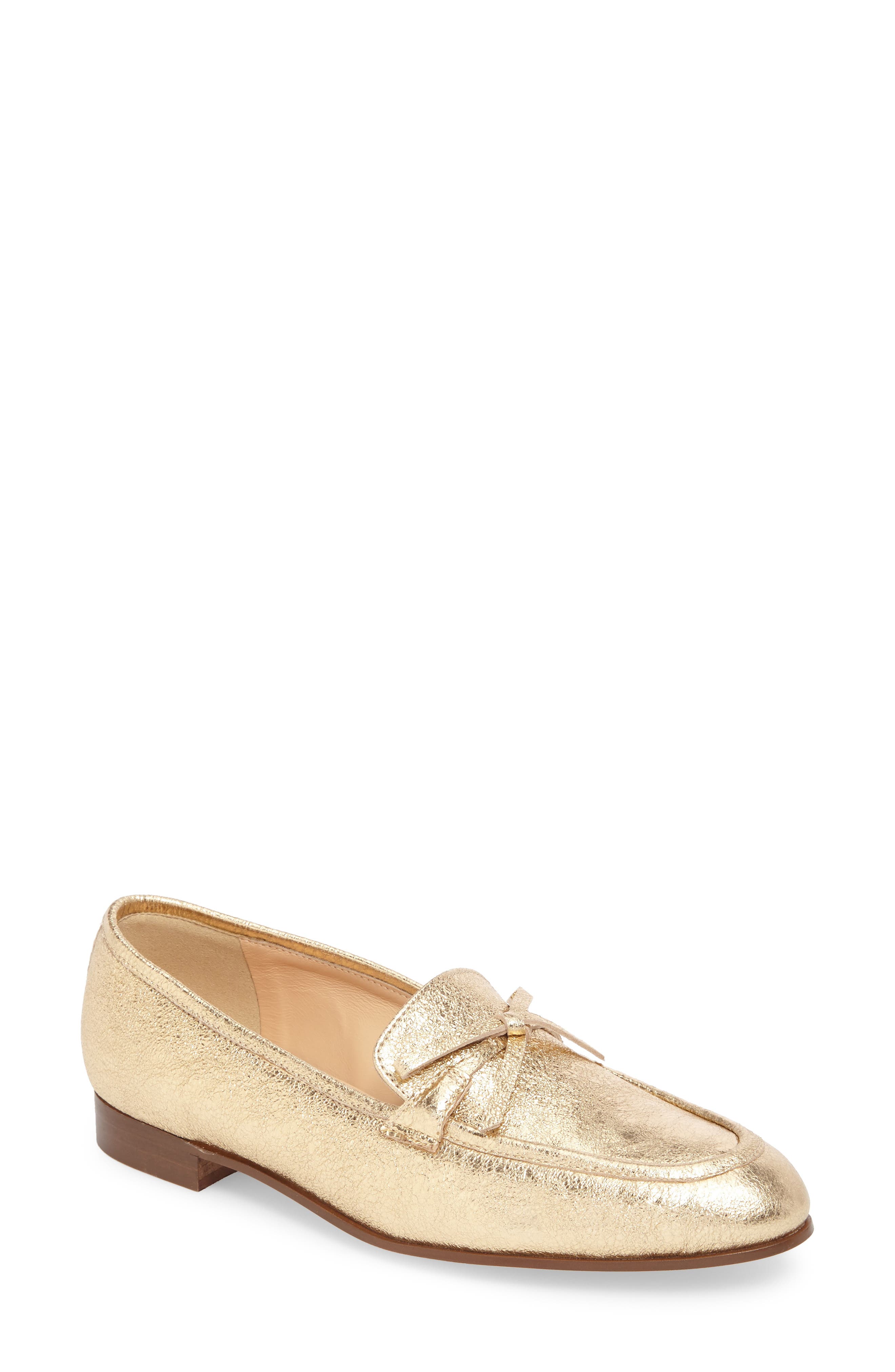 J.Crew J. Crew Metallic Bow Loafer, Main, color, 