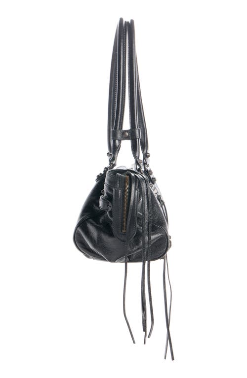 Balenciaga Le City East West Leather Shoulder Bag In Black